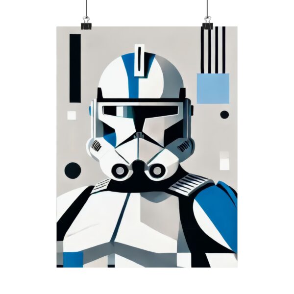 Vertical Poster, Star Wars Commander Cody Wall Art, Clone Trooper Disney Princess Bauhaus Minimalist Print, Matte Decor, Gift Idea