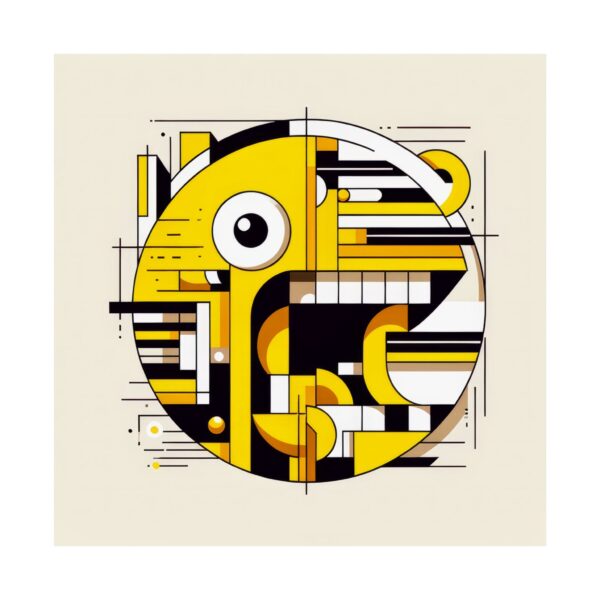 Art Poster, Pacman Pac-Man Minimalist Cubism Wall Decor, Matte Vertical Print, Abstract Art Print, Gaming Room Decor, Unique Home Decor - Image 6