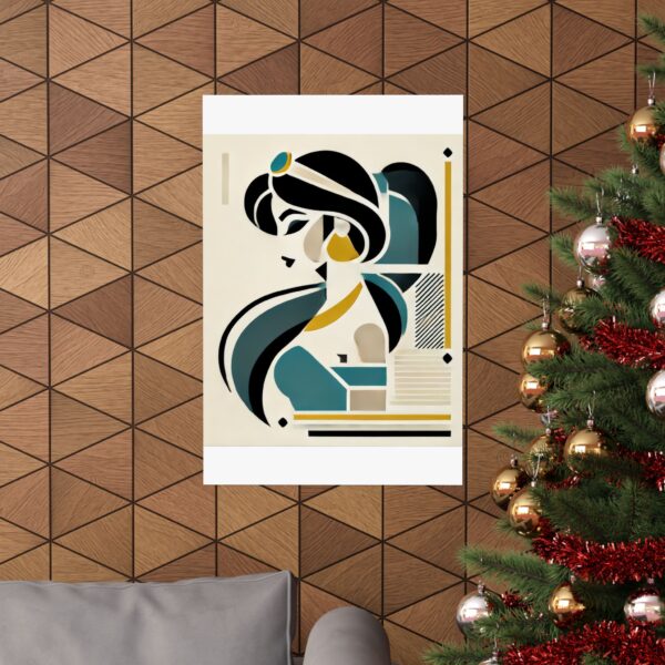 Jasmine Disney Princess Aladdin Abstract Minimalist Bauhaus Art Wall Poster Geometric - Image 84