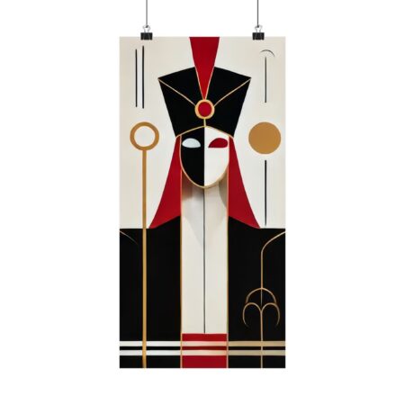 Bauhaus Abstract Poster, Minimalist Wall Art, Jafar Aladdin Print, Matte Vertical Art, Abstract Art Poster, Modern Wall Decor, Vertical Art