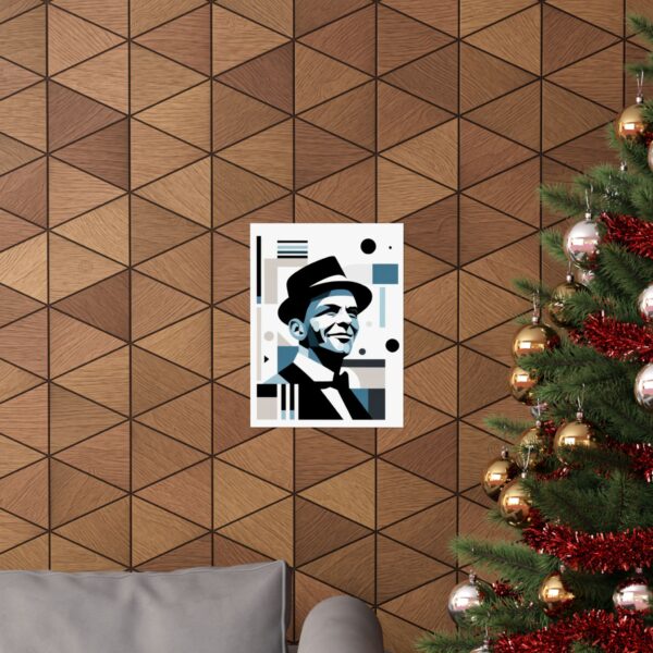 Abstract Bauhaus Frank Sinatra Minimalist Poster Wall Art, Matte Vertical Posters, Rat Pack, Music Room Decor, Bauhaus Art Print, Minimalist - Image 4