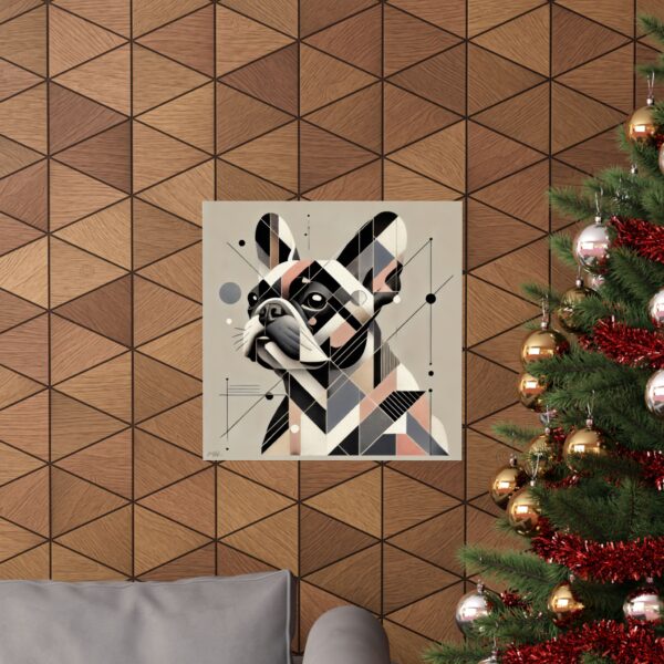 Dog Lover Wall Art, French Bulldog Minimalist Poster, Geometric Bauhaus Print, Cubist , Matte Vertical Art Print, dog Frenchie - Image 8