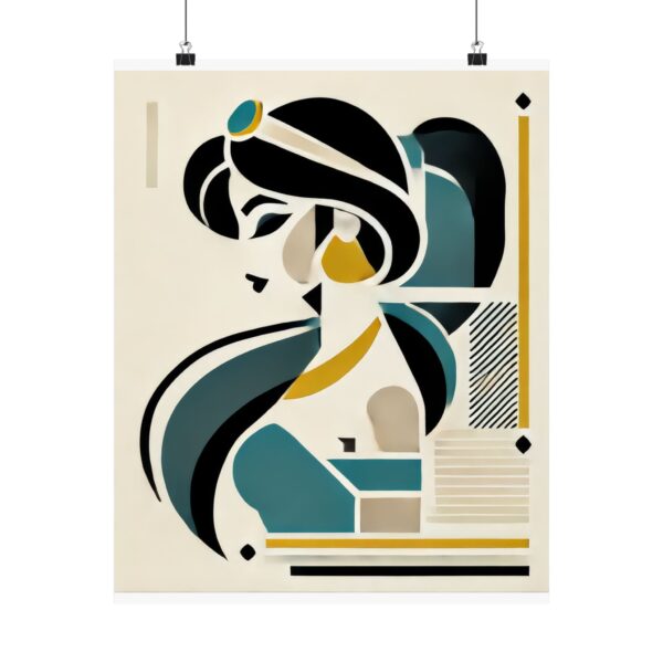 Jasmine Disney Princess Aladdin Abstract Minimalist Bauhaus Art Wall Poster Geometric - Image 57