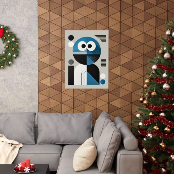 Minimalist Cookie Monster Sesame Street Wall Art, Matte Vertical Poster, Geometric Bauhaus Decor Print, Abstract Nursery Room Decor, Kids - Image 12