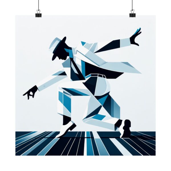 Michael Jackson Abstract Minimalist Cubism Poster, Matte Vertical Art Print, Wall Decor, Home Office Decoration, Music Lover Gift, Pop Icon