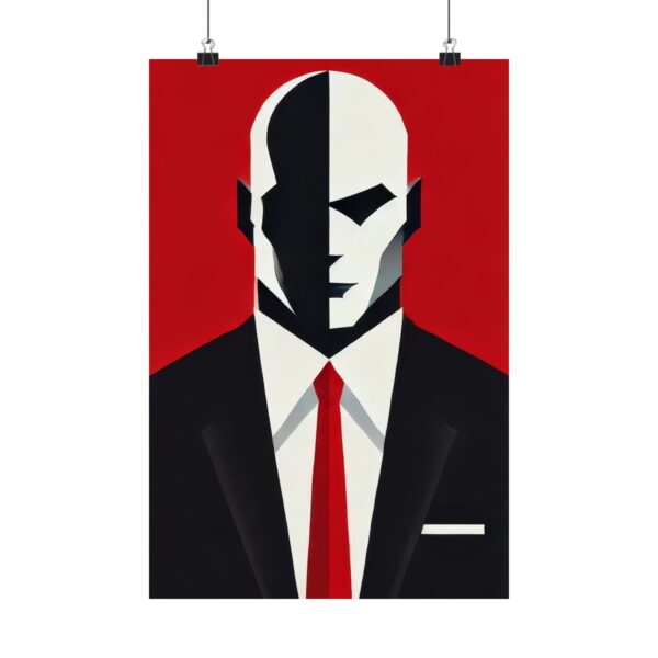Hitman Agent 47 Abstract Minimalist Wall Art Poster Geometric Gaming