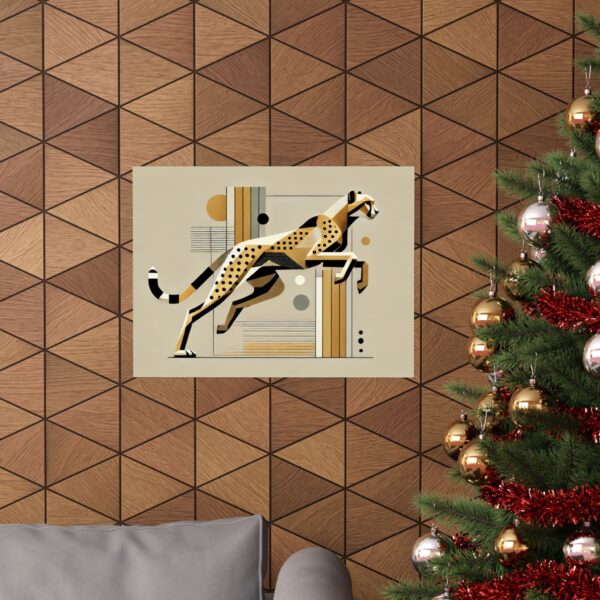 Cheetah Abstract Wall Art, Poster, Geometric Minimalist Print, Cubist Bauhaus Decor, Matte Horizontal Posters - Image 8