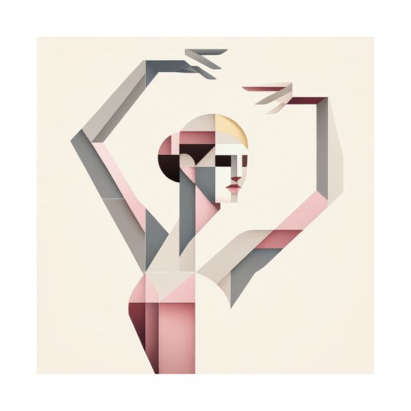 Ballerina Ballet Cubism Bauhaus Abstract Minimalist Wall Poster Art - Image 6
