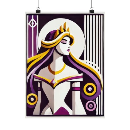 Matte Vertical Posters, Disney Princess Rapunzel Abstract Art Print, Beauty and the Beast Minimalist Wall Decor, Bauhaus Cubist Poster, Home