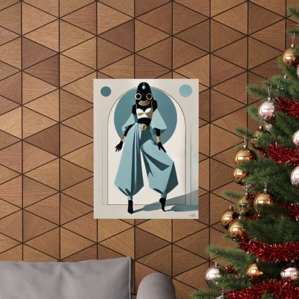 Jasmine Disney Princess Reimagined Art Deco Fashion Matte Vertical Poster, Geometric Bauhaus Cubism Aladdin Wall Art, Minimalist Abstract - Image 8