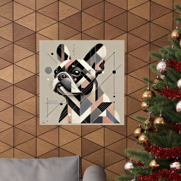Dog Lover Wall Art, French Bulldog Minimalist Poster, Geometric Bauhaus Print, Cubist , Matte Vertical Art Print, dog Frenchie - Image 12