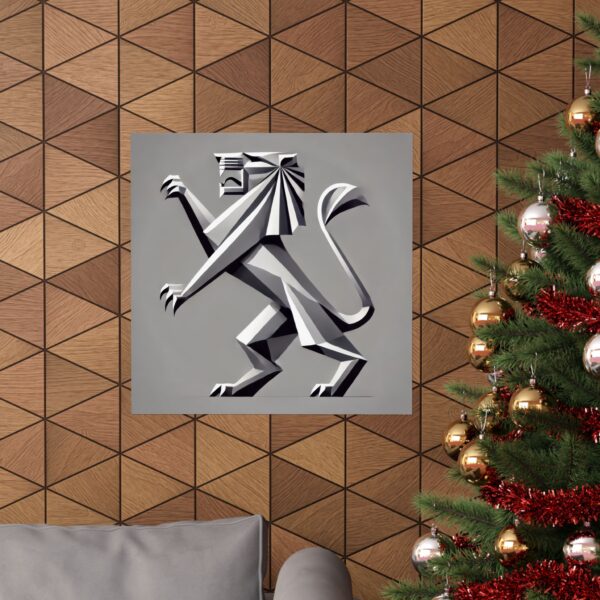 Abstract Geometric Peugot Logo Wall Poster, Cubist Art Print, Minimalist Home Decor, Matte Vertical Artwork, Unique Gift - Image 12