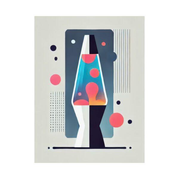 Laval Lamp Abstract Minimalist Bauhaus Art Wall Poster Geometric Retro 70s - Image 2