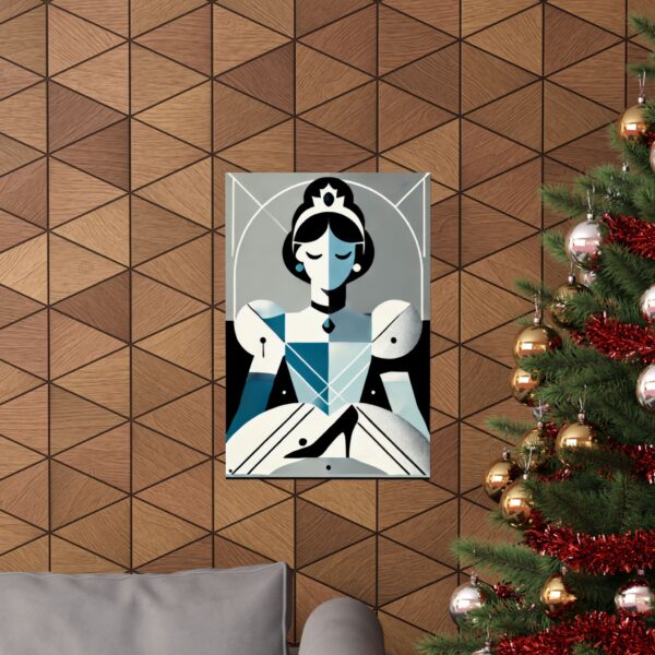 Bauhaus Abstract Wall Poster, Cinderella Disney Princess Geometric Art Print - Minimalist Decor, Matte Vertical Posters, Nursery Room Decor, - Image 8