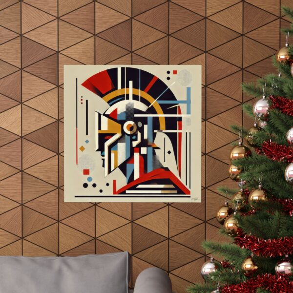 Abstract Minimalist Wall Art Poster, Spartan Warrior 300 SPartacus Leonidas Geometric Bauhaus Cubism, Matte Vertical Posters, Home Decor, - Image 12