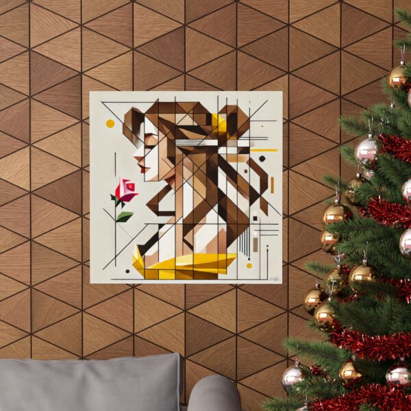 Belle Disney Princess Inspired Geometric Abstract Wall Art Poster, Minimalist Print, Matte Vertical Decor Print Gift, Beauty and the Beast - Image 12