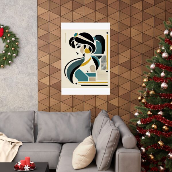Jasmine Disney Princess Aladdin Abstract Minimalist Bauhaus Art Wall Poster Geometric - Image 112