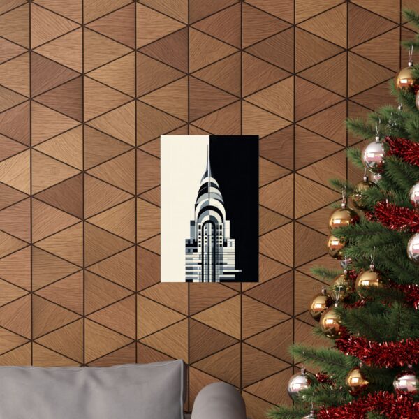 The Chrysler Building Abstract Minimalist Wall Art Poster Geometric Art Deco - Image 4