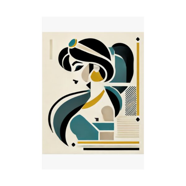 Jasmine Disney Princess Aladdin Abstract Minimalist Bauhaus Art Wall Poster Geometric - Image 122