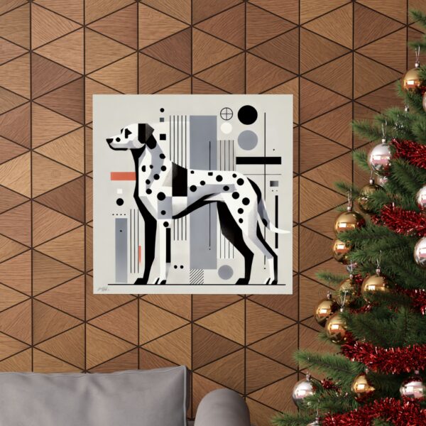 Dalmatian Dog Wall Art Poster, Abstract Minimalist Geometric Bauhaus Cubism Print - Matte Vertical Posters, Home Decor, Animal Lover Gift, - Image 12