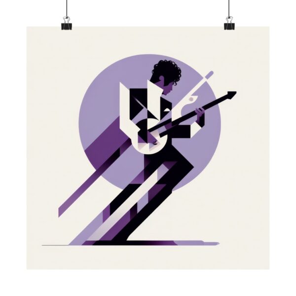 Prince Abstract Vertical Poster, Music Lover Wall Art Print, Matte Minimalist Home Decor, Unique Gift Idea, Artistically Modern Room