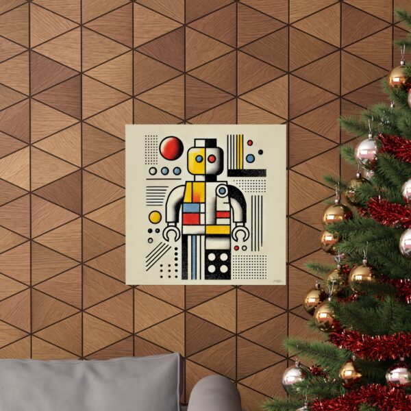 Geometric Lego Man Bauhaus Poster, Abstract Minimalist Wall Art, Cubist Matte Vertical Print, Modern Home Decor, Kids Room Decoration, - Image 8