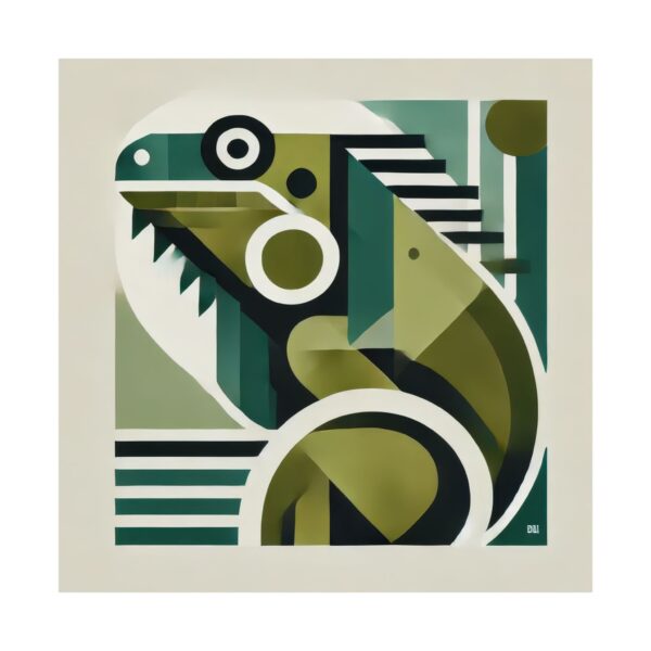 Iguana Lizard Abstract Minimalist Bauhaus Art Wall Poster Animal - Image 2