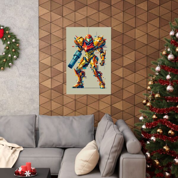 Samus Arun Metroid Cubism Abstract Minimalist Wall Art Poster Geometric Gaming - Image 12