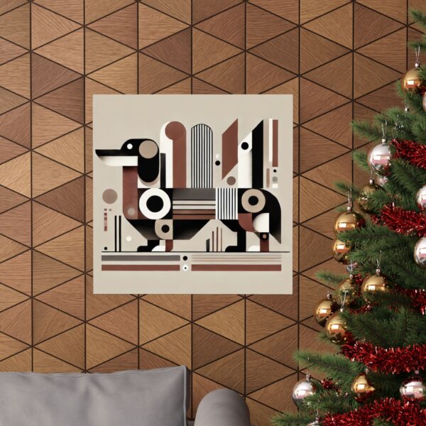 Miniature Mini Dachshund Sausage Dog Abstract Minimalist Wall Art Poster Geometric Bauhaus, Matte Poster, Home Decor, Dog Lover Gift, - Image 12