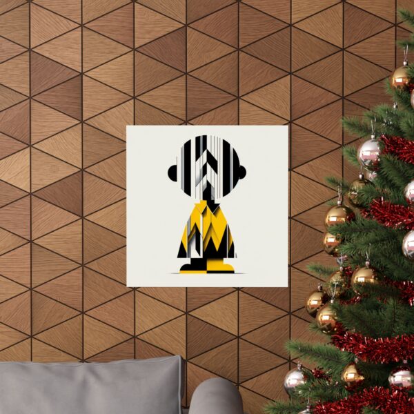 Charlie Brown Cubist Abstract Minimalist Wall Art Poster - Image 8