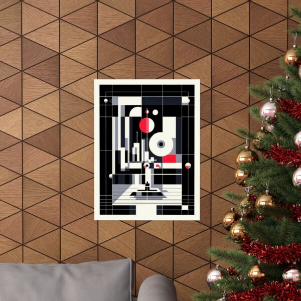 Vertical Posters, Space Odyssey Movie Poster Wall Art, Abstract Bauhaus Minimalist Geometric Hal, Matte Print, Home Decor - Image 8
