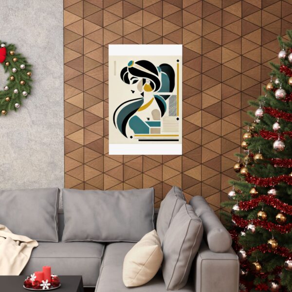 Jasmine Disney Princess Aladdin Abstract Minimalist Bauhaus Art Wall Poster Geometric - Image 104
