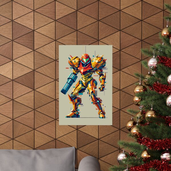 Samus Arun Metroid Cubism Abstract Minimalist Wall Art Poster Geometric Gaming - Image 8