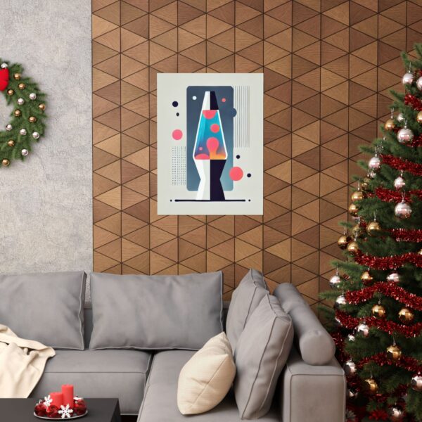 Laval Lamp Abstract Minimalist Bauhaus Art Wall Poster Geometric Retro 70s - Image 12