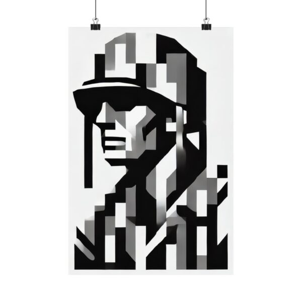 Marine Corp Semper Fi USMC Veteran GI 1000 yard Stare Veteran Abstract Minimalist Wall Art Poster Geometric Bauhaus Colorful