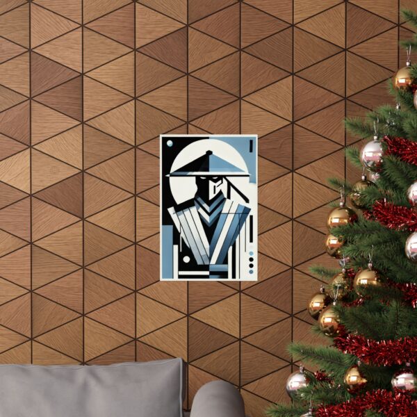 Abstract Raiden Mortal Kombat Geometric Bauhaus Matte Vertical Poster, Minimalist Wall Art Print, Gaming Decor, Gift for Gamers, Unique Home - Image 4