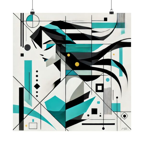 Wall Art Poster - Princess Jasmine Disney Abstract Minimalist Geometric Bauhaus Cubism - Image 5