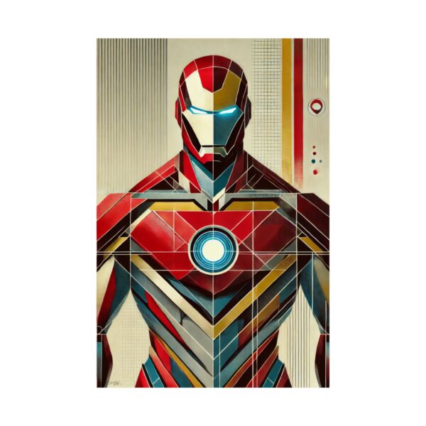 Vertical Poster - Iron Man Tony Stark Abstract Minimalist Wall Art
