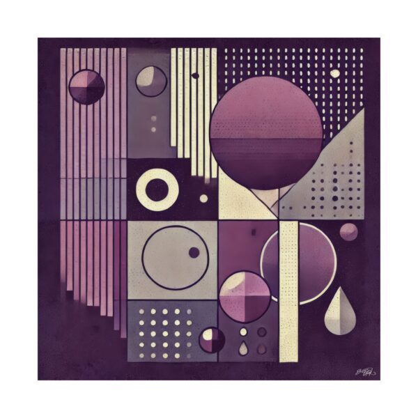 Purple Rain Abstract Wall Poster, Prince Inspired Minimalist Geometric Art Print, Matte Vertical Decor, Home Office Dorm Room Decor, Gift