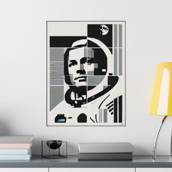 Neil Armstrong Apollo 11 Astronaut Bauhaus Abstract Minimalist Geometric Art Vertical Poster, Matte Print, Wall Decor, Space Lover Gift, - Image 6