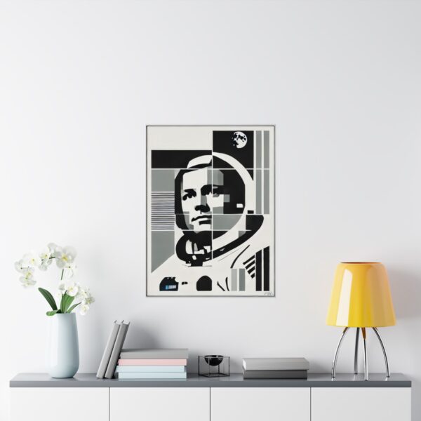 Neil Armstrong Apollo 11 Astronaut Bauhaus Abstract Minimalist Geometric Art Vertical Poster, Matte Print, Wall Decor, Space Lover Gift, - Image 10