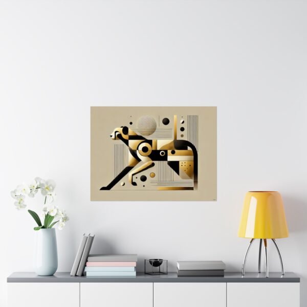 Cheetah Abstract Wall Art, Poster, Geometric Minimalist Print, Cubist Bauhaus Decor, Matte Horizontal Posters - Image 13