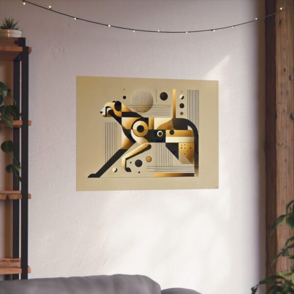 Cheetah Abstract Wall Art, Poster, Geometric Minimalist Print, Cubist Bauhaus Decor, Matte Horizontal Posters - Image 12