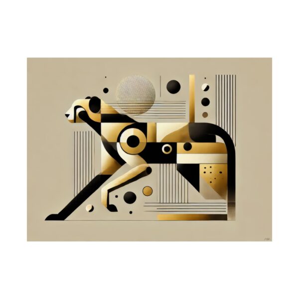 Cheetah Abstract Wall Art, Poster, Geometric Minimalist Print, Cubist Bauhaus Decor, Matte Horizontal Posters - Image 9