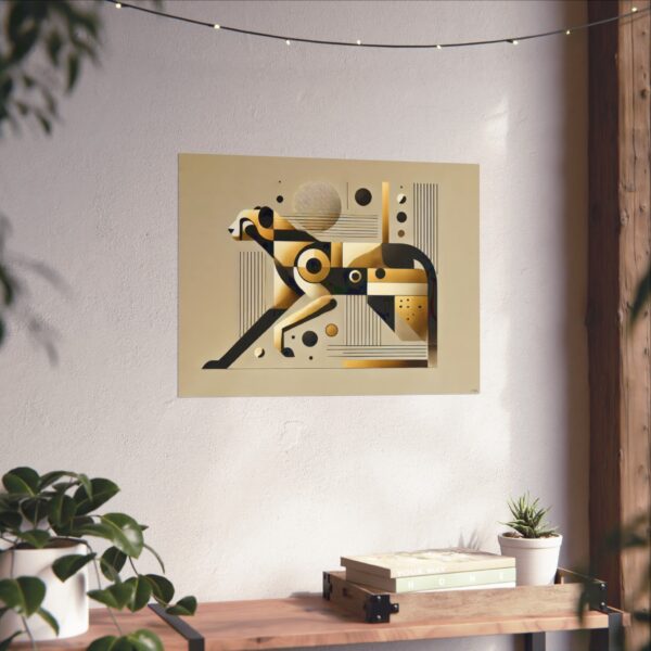 Cheetah Abstract Wall Art, Poster, Geometric Minimalist Print, Cubist Bauhaus Decor, Matte Horizontal Posters - Image 7