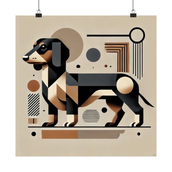 Miniature Dachshund Geometric Bauhaus Poster