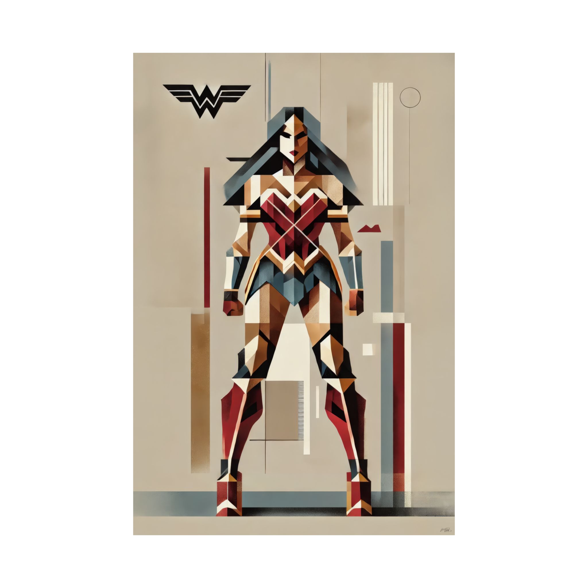 Wonder Woman, Abstract Geometric Bauhaus - Image 14