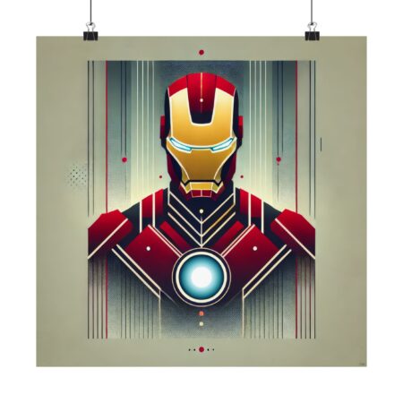 Iron Man, Bauhaus Minimalist Geometric Print