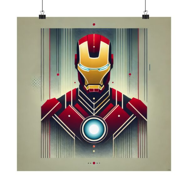 Iron Man, Bauhaus Minimalist Geometric Print