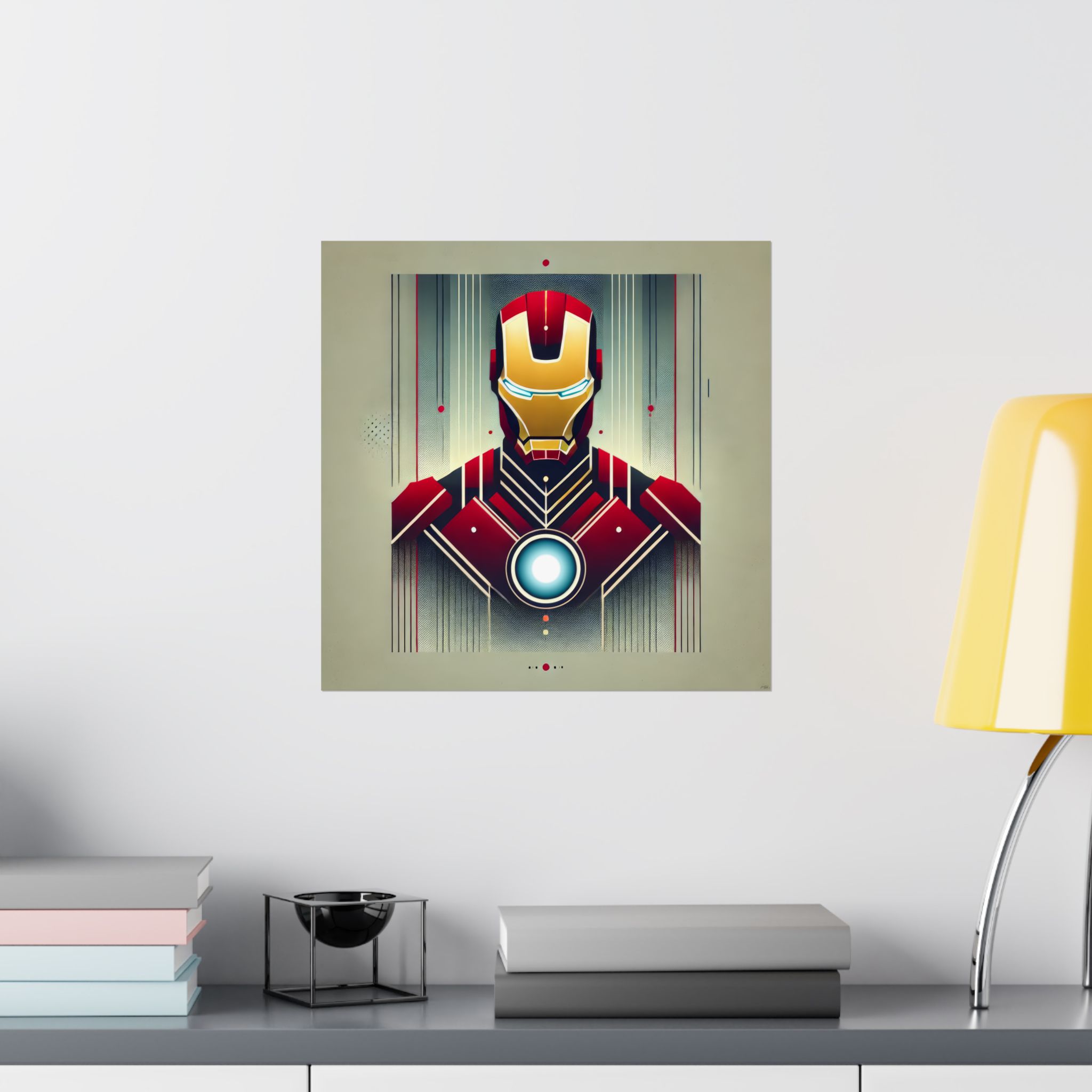 Iron Man, Bauhaus Minimalist Geometric Print - Image 2